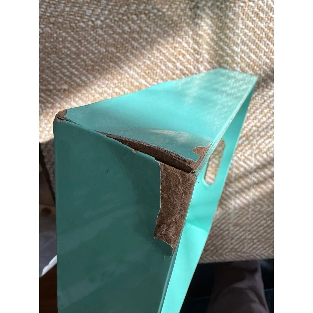 At home flamingo blue tray platter
